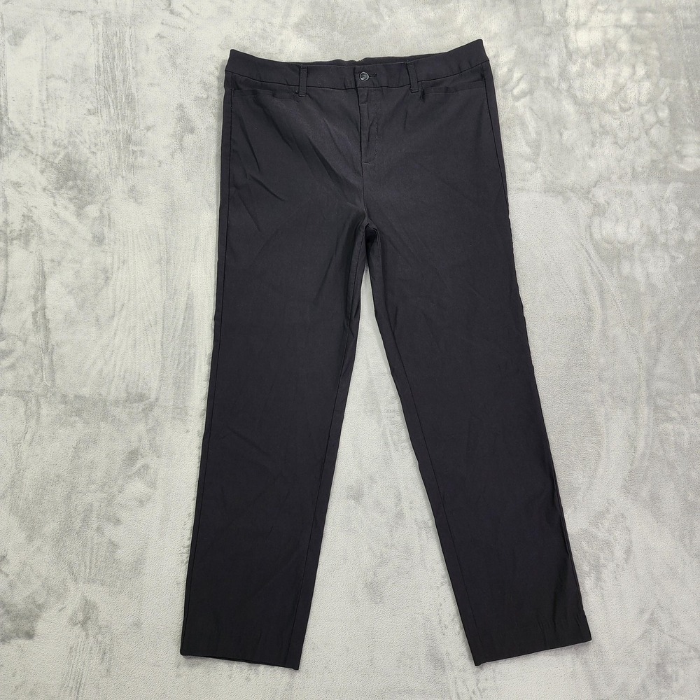 Terra & Sky Pants Womens 18W Black Ponte Straight Leg Ankle Dress Stretch Office